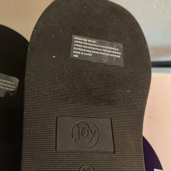 Joy Mangano SZ 10 orthotic gel insole black slipper/shoe NWB with dust bag - Picture 4 of 7